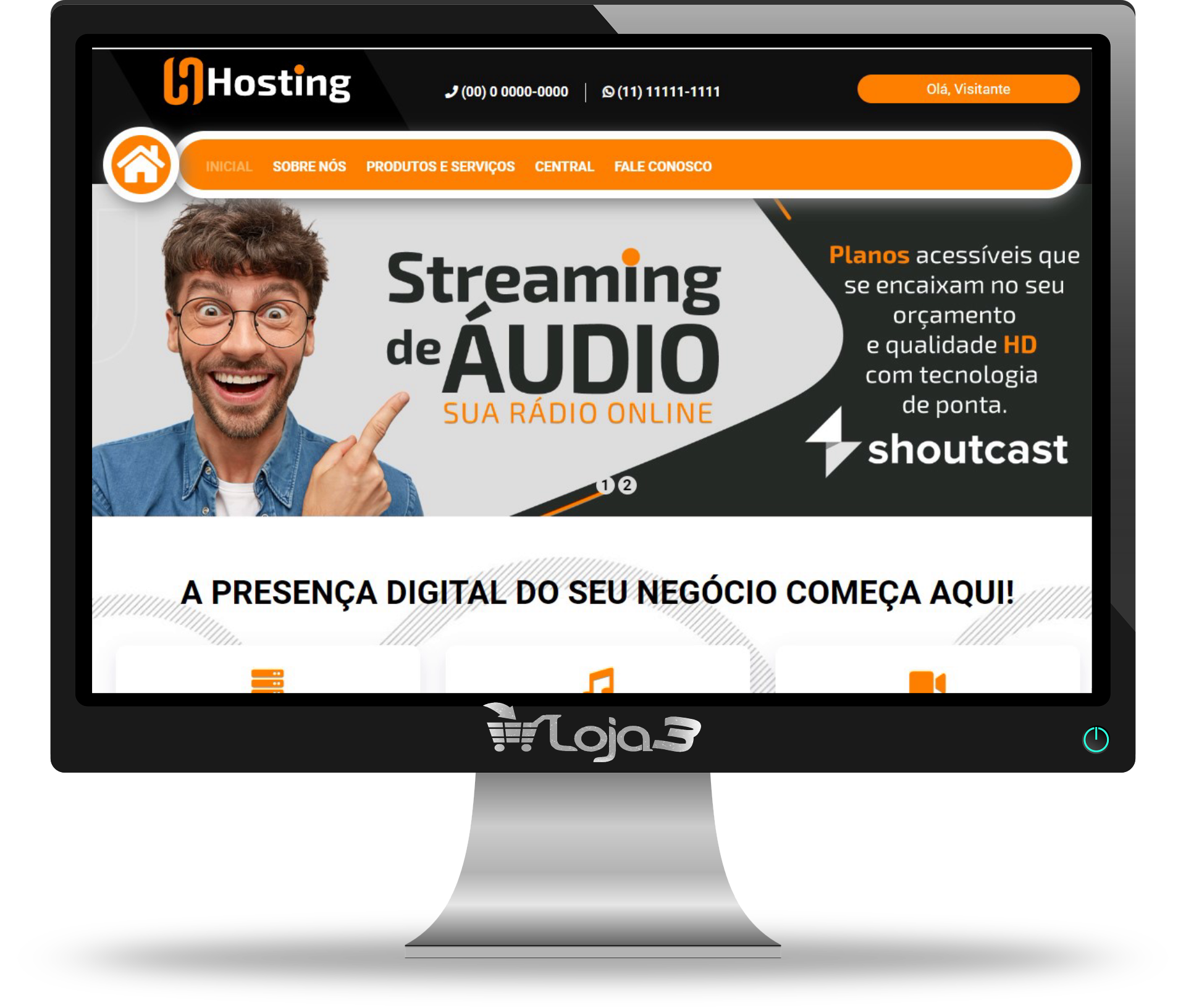 Site Host para Provedores de Hospedagem 100% responsivo com Painel 2024