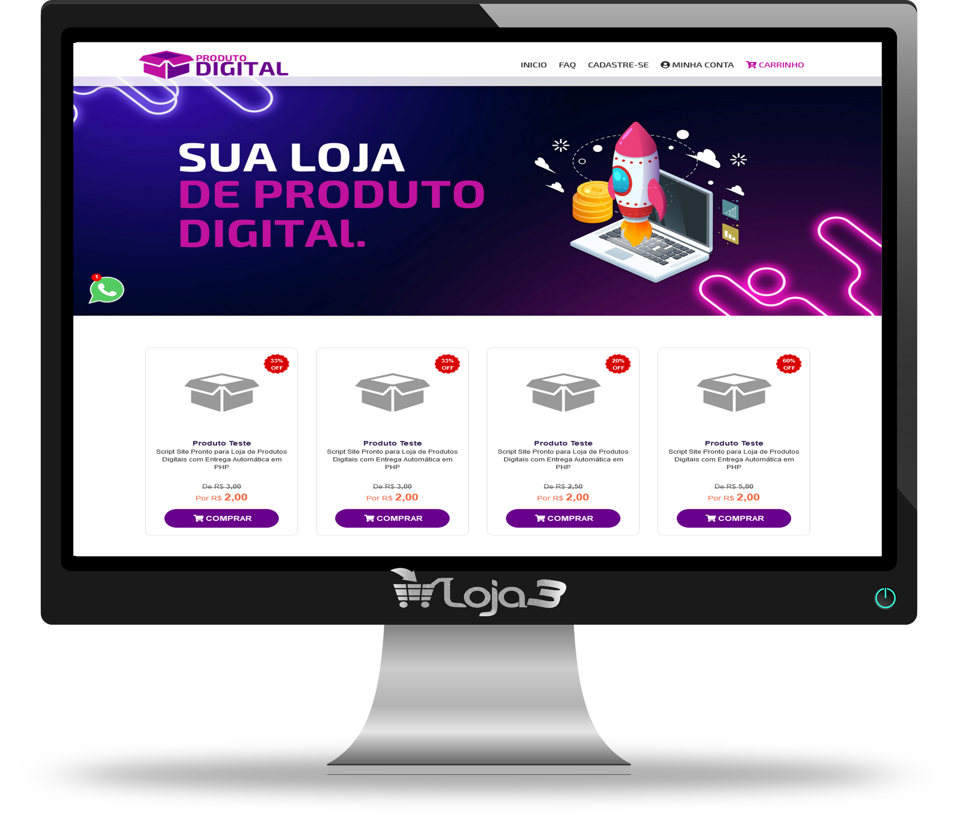 Loja PHP Para Vender Produtos Digitais 2024