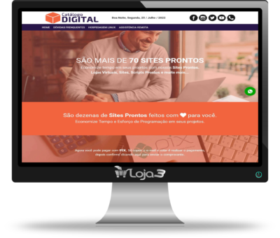 Loja Site para Vitrine de Produtos Digitais 100% responsivo em PHP com Painel Administrador