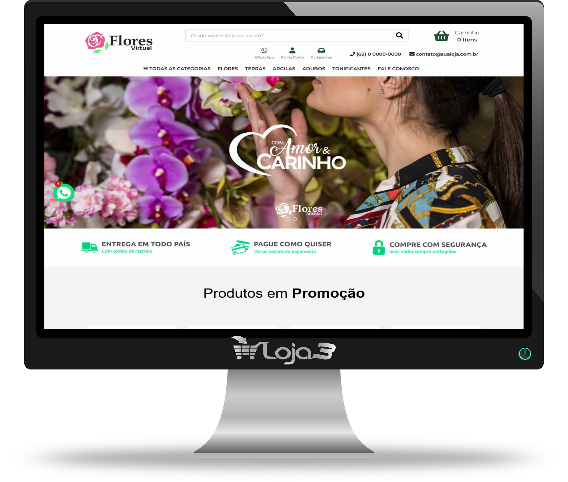 Loja Virtual Script Site para Floricultura em PHP com Painel Administrativo