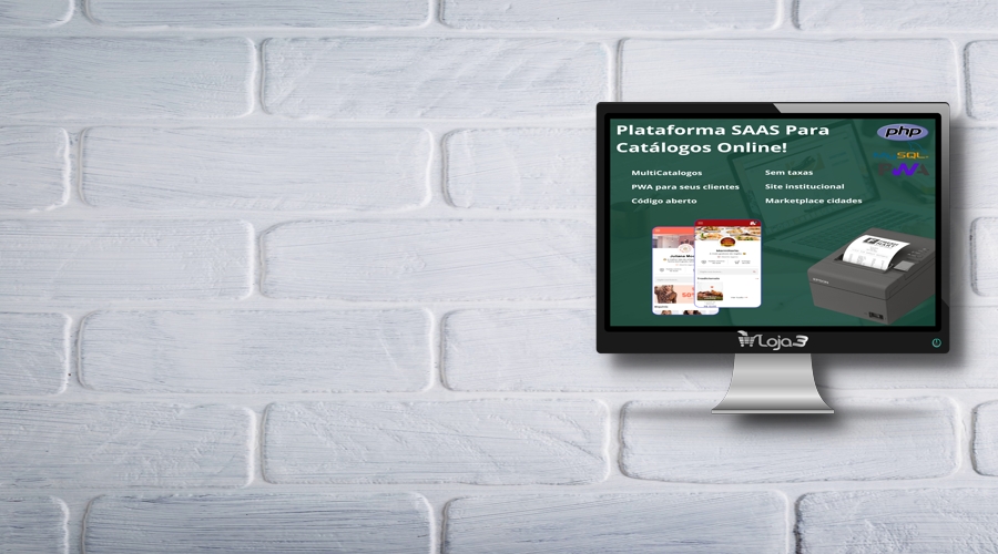 Sistema de catálogo Digital On-line Multi-Lojas ​Conceito SaaS.